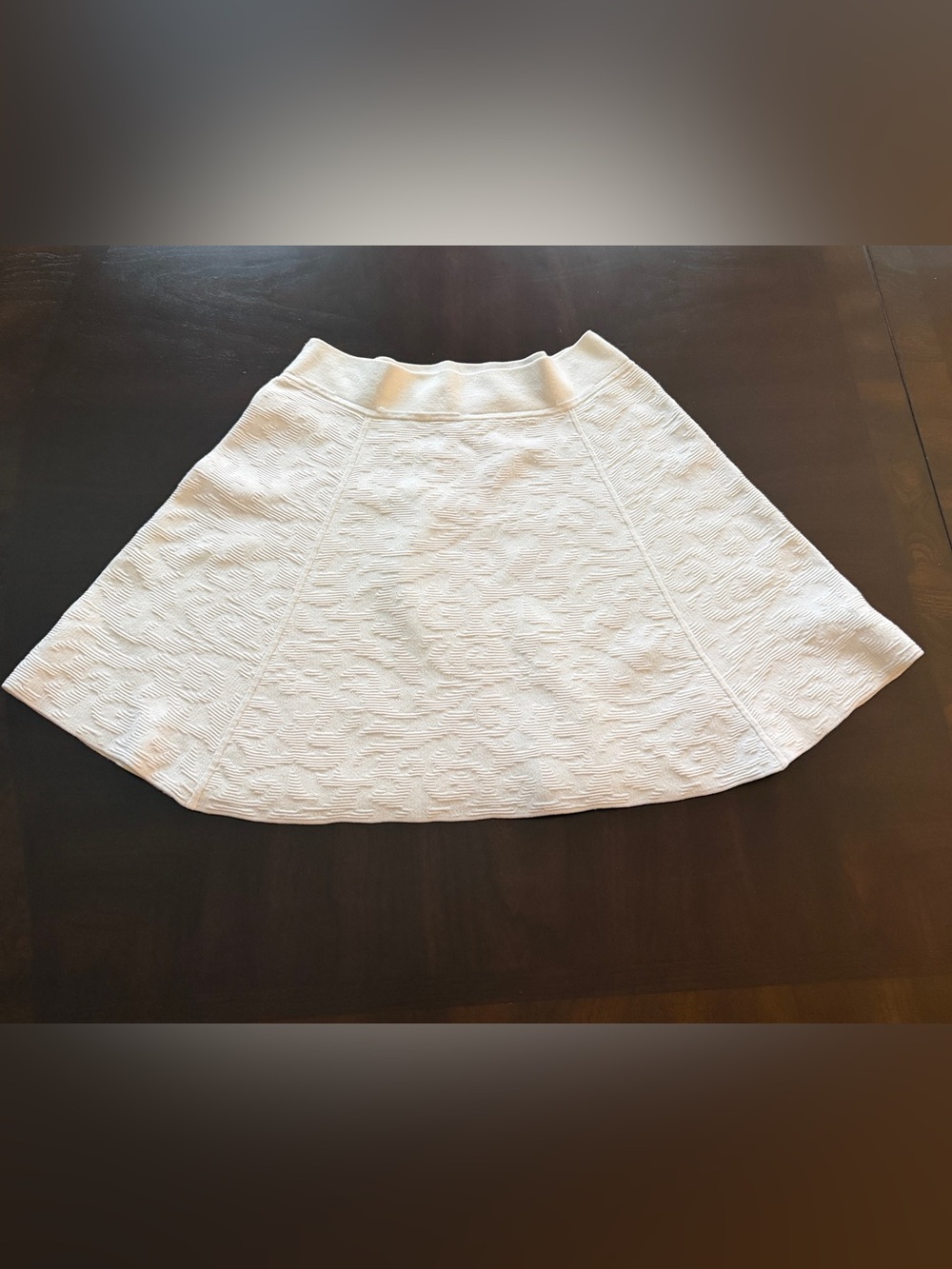 Theory White Textured A-line Mini Skirt Aize S
